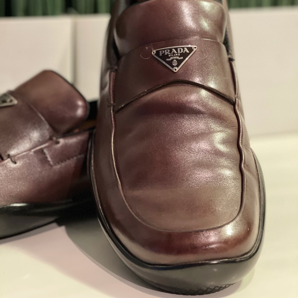 Prada Brown Leather Slip-on Great Quality🔥🔥👍👍